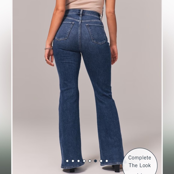 Abercrombie NWT Curve Love Ultra High Rise Stretch Flare Jean - Picture 2 of 11
